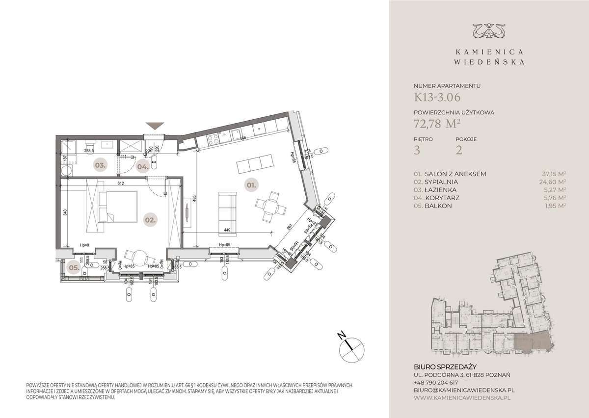 Kamienica Wiedeńska | mieszkanie 2-pok. | K13-3.06 - Pełny obrazek: 2/10