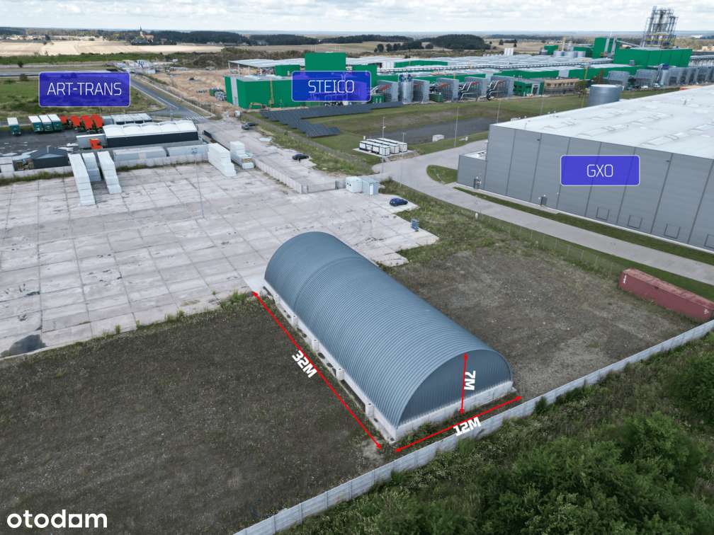 Wybetonowana działka z halą,ogrodzona, oświetlona przy autostradzie A4 - Pełny obrazek: 5/10