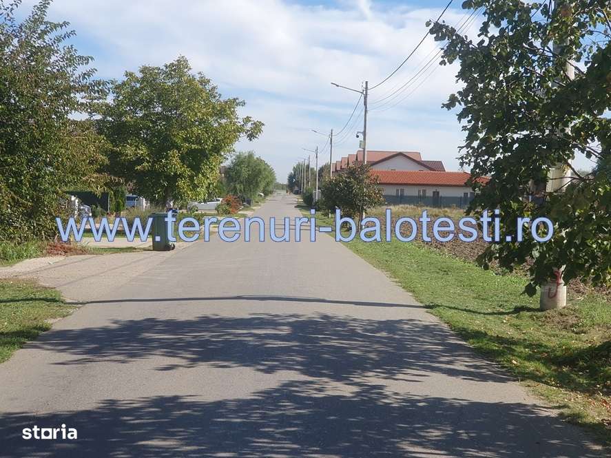 Teren Balotesti, asfalt-30 m,electricitate,gaz,canal ,apa - Imagine principală: 4/16