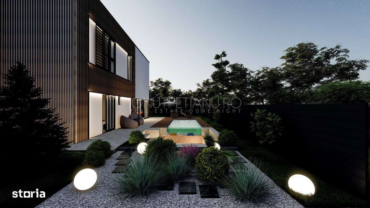 Vila moderna posibilitate personalizare – piscina exterioara si gara-12
