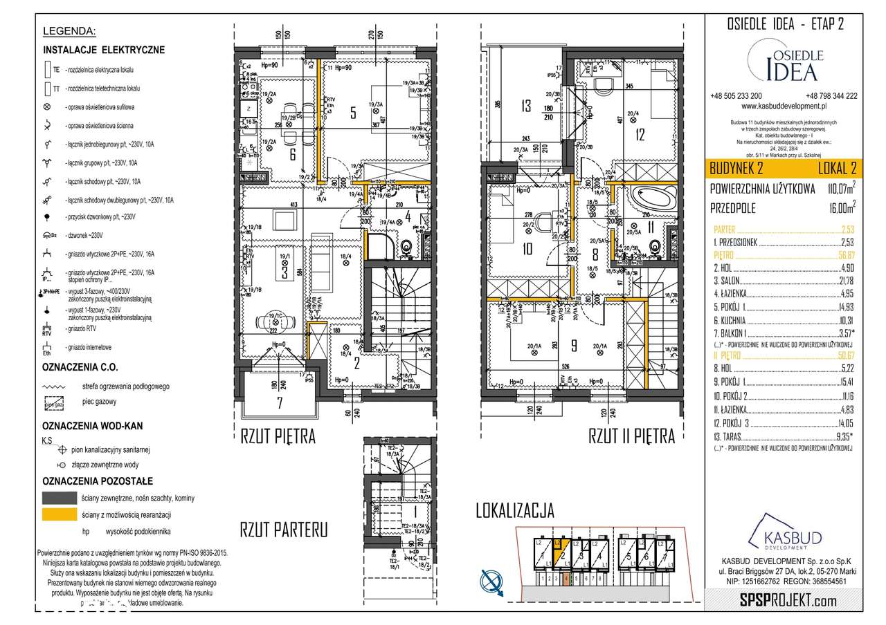 ETAP II - BUD. 2 LOK.2 APARTAMENT 2 POZIOMY + MIEJSCE POSTOJOWE