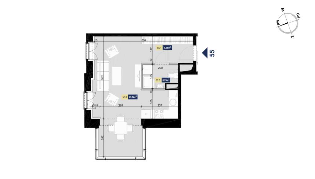 Apartamenty Złota - kawalerka z potencjałem-1
