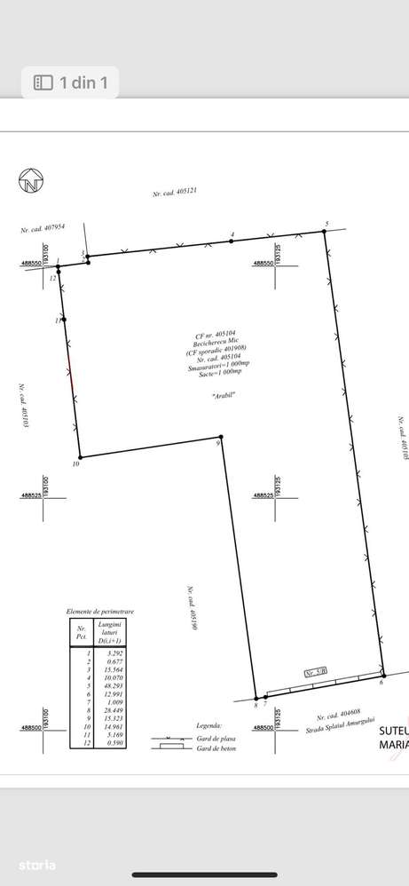 COMISION 0% | Teren Intravilan | Becicherecul Mic | 1000mp Utilitati - Imagine principală: 4/4