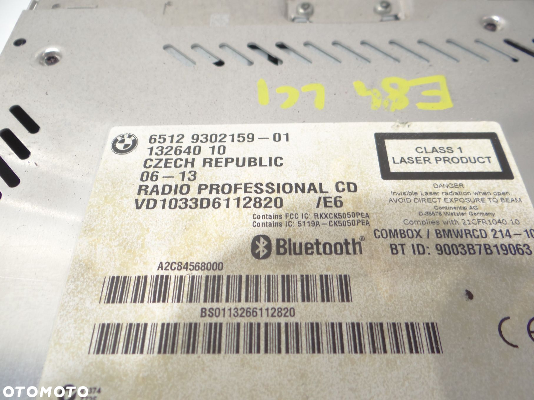 RADIO CD PROFESSIONAL BMW X1 E84 LCI LIFT 9302159 - 3