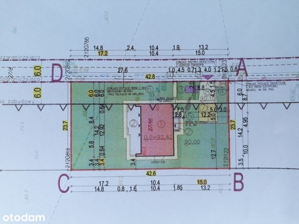 Działka budowlana 1000m z fundamentami-Radzymin