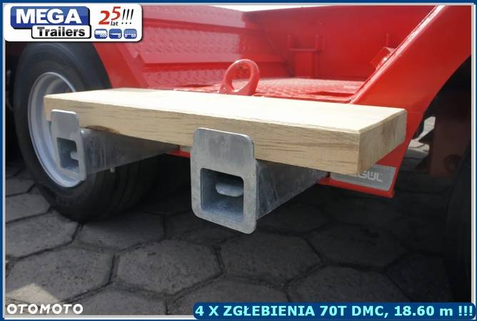 Mega Niskiepodwozie 18.6 m rozsuw,  ZAGŁEBIENIA na 4 koła, MEGA Trailers, Ład. 58 TON !!! - 30