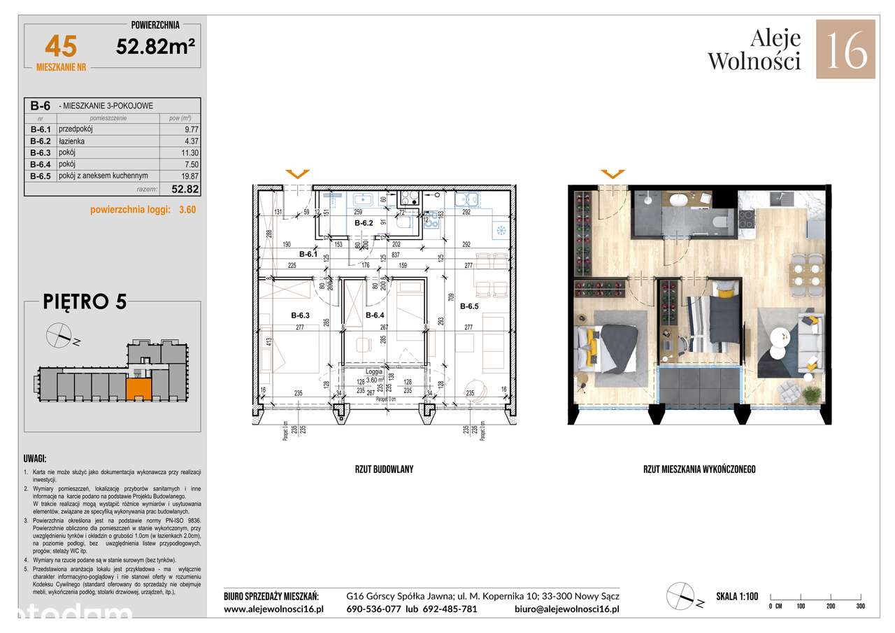ALEJE WOLNOŚCI 16 - NOWE MIESZKANIE W STANIE DEWELOPERSKIM - Pełny obrazek: 2/11