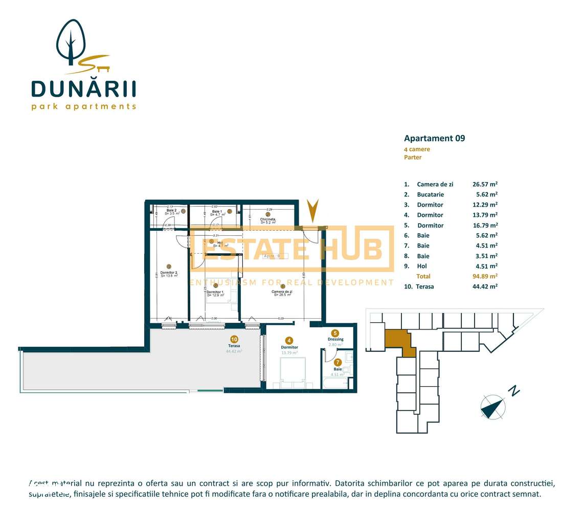 Apartament nou-4 camere si 52 mp terasa la 7 minute de Iulius Mall - Imagine principală: 2/20