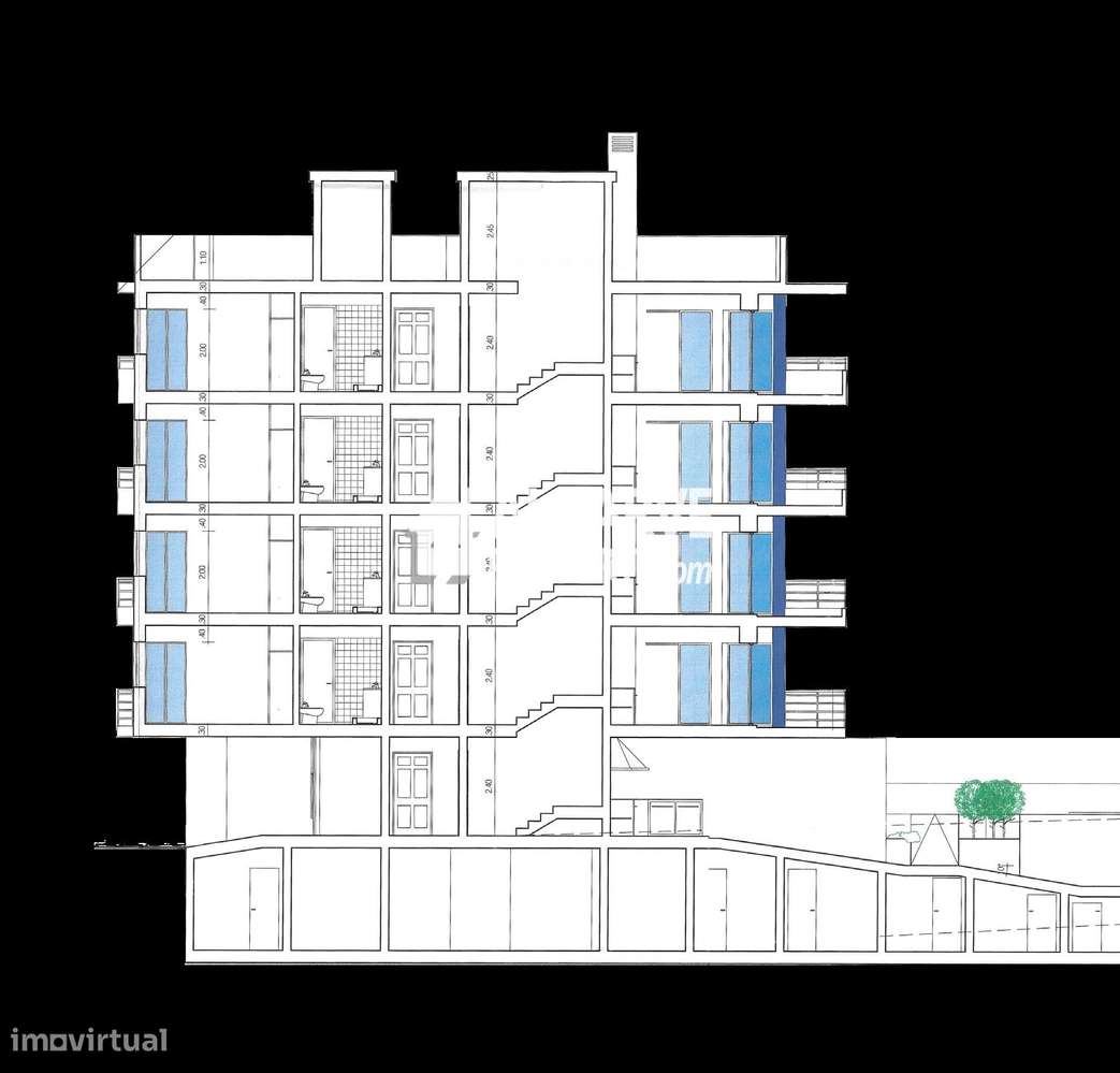 Apartamentos T3 em condomínio de arquitetura moderna com jardim perto-7