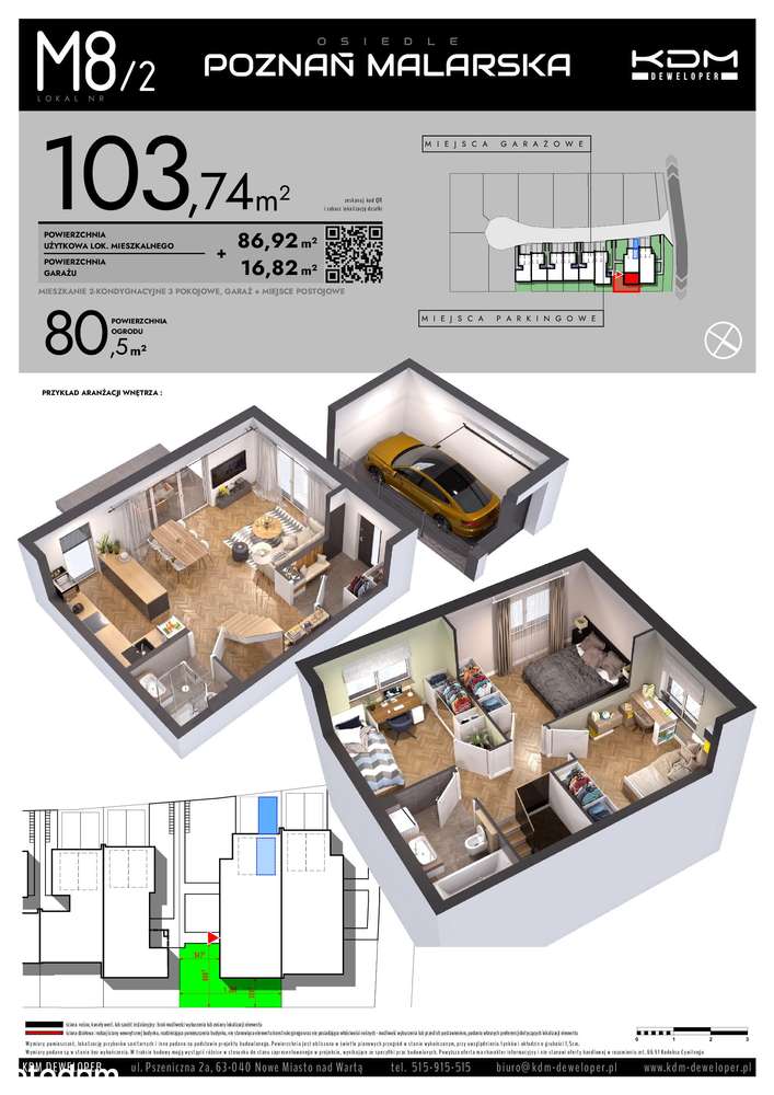 Przytulne mieszkanie z garażem aż 103,74 m²| M8_2 - Pełny obrazek: 4/9