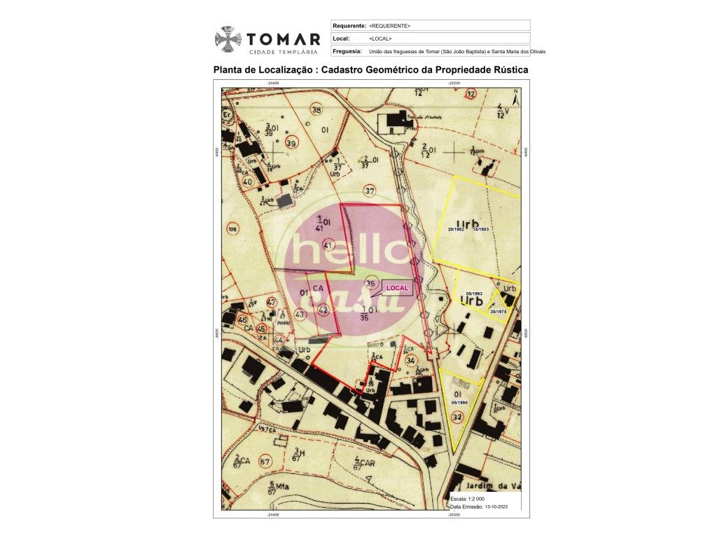 Terreno dentro da Cidade/ Zona Histórica para construção