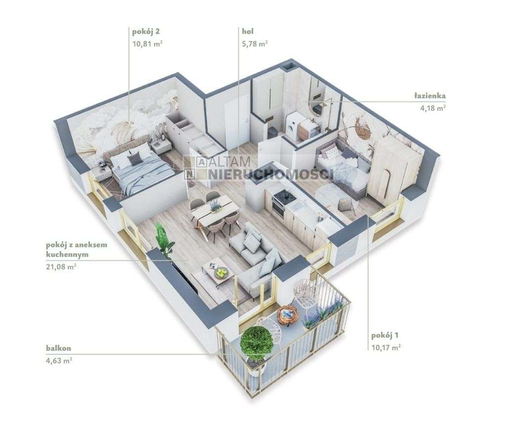 3pok 52m2 balkon|-300zł/m2|park|0%-1