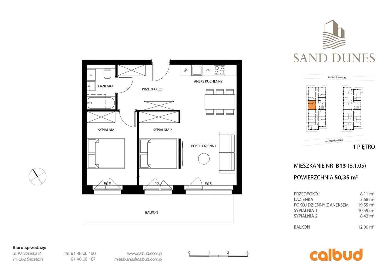 Sand Dunes  | apartament 3-pok. | B13  gotowa kuchnia i łazienka - Pełny obrazek: 2/7