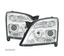 FARÓIS FRONTAIS ANGEL EYES PARA OPEL VECTRA C 02-05 E OPEL SIGNUM 03-05. FUNDO CROMADO - 1