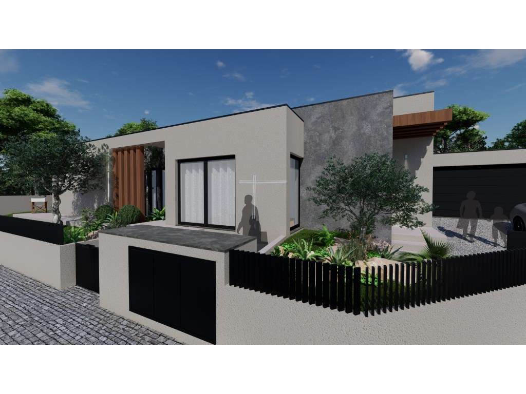 Moradia isolada T4, arquitetura contemporânea com garagem e piscina...-8