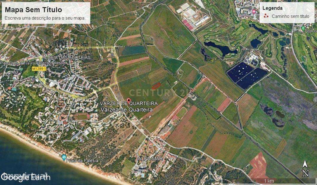 Terreno Rústico com 3040 m2, plano, situado nas Várzeas de Quarteira - Grande imagem: 4/4