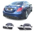 PONTEIRAS DE ESCAPE LOOK AMG C63 PARA MERCEDES W205 14- LOOK AMG - 1