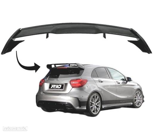 AILERÓN SPOILER TRASEIRO PARA MERCEDES CLASSE A LOOK AMG W176 12-18 A45 PIANO BLACK - 5