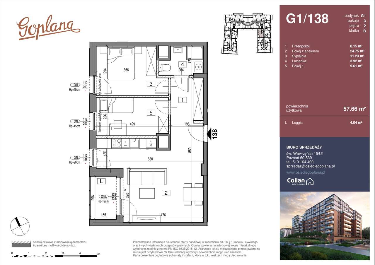 Osiedle Goplana | mieszkanie 3-pok. | G1/138 - Pełny obrazek: 2/7
