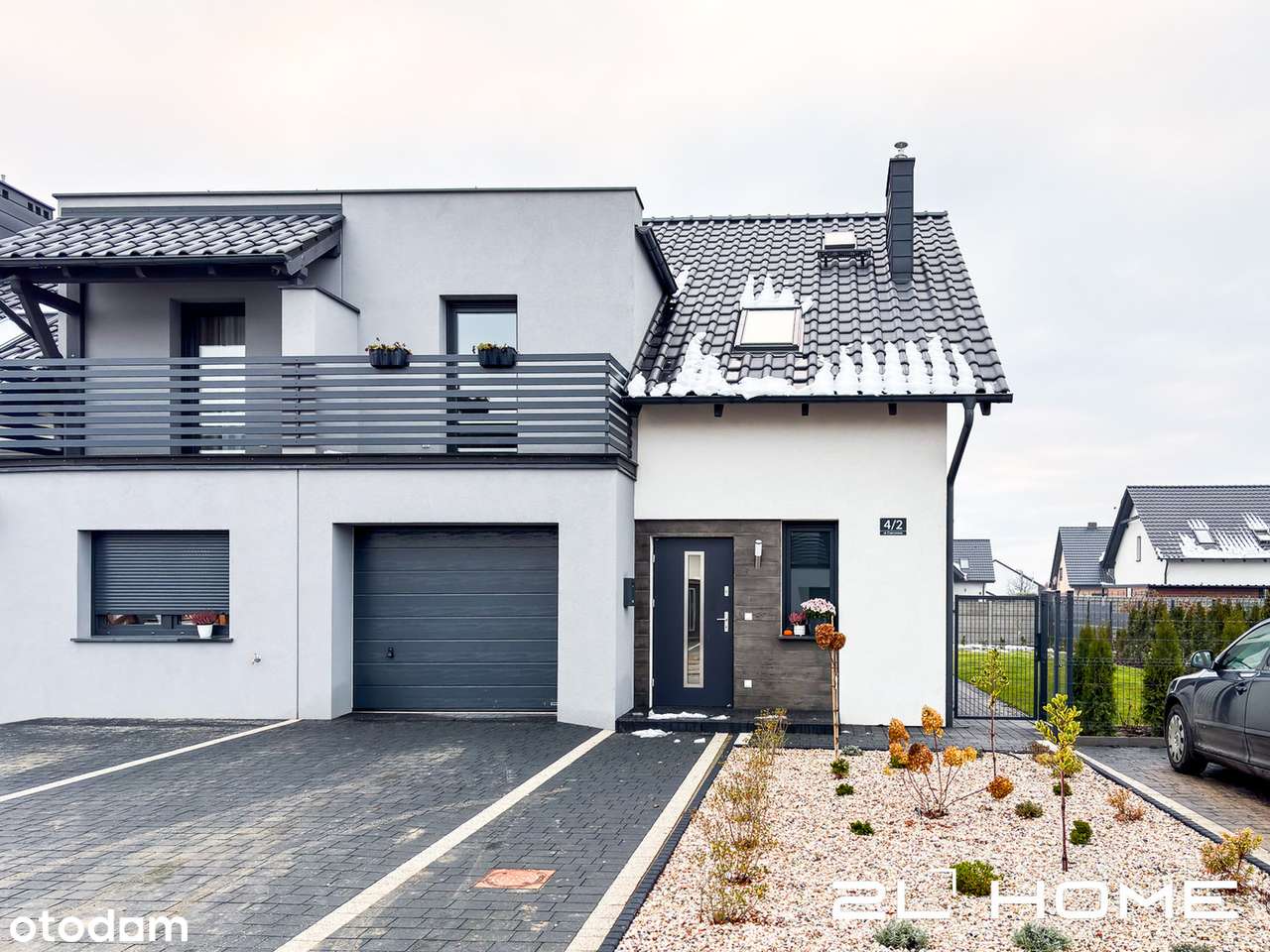 NOWOCZESNY bliźniak w Śmiglu | 5 POKOI | 121,68m2 | OGRÓD | GARAŻ | - Pełny obrazek: 2/19