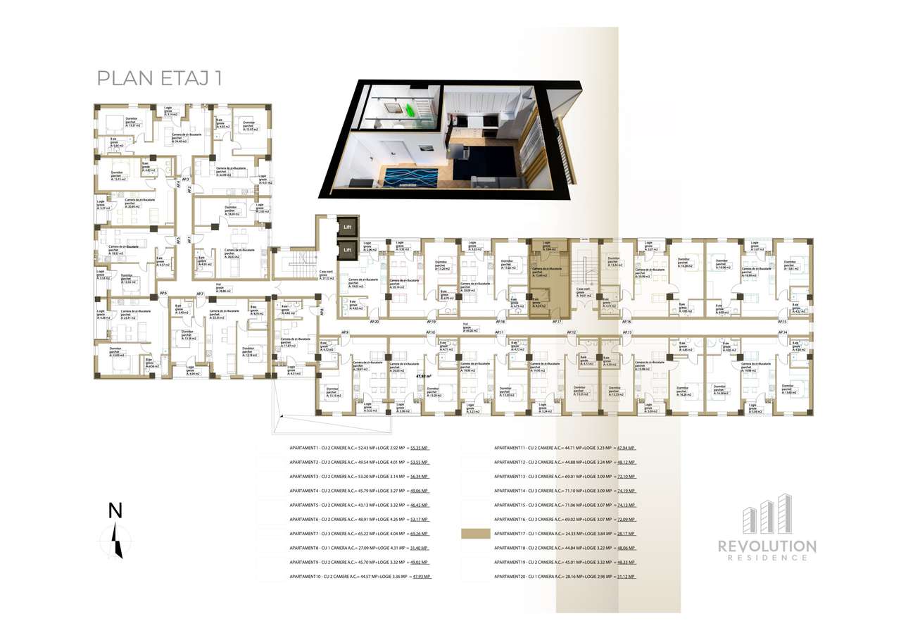 NEW! Apartamente 2 camere - Republicii 115, Baia Mare-6