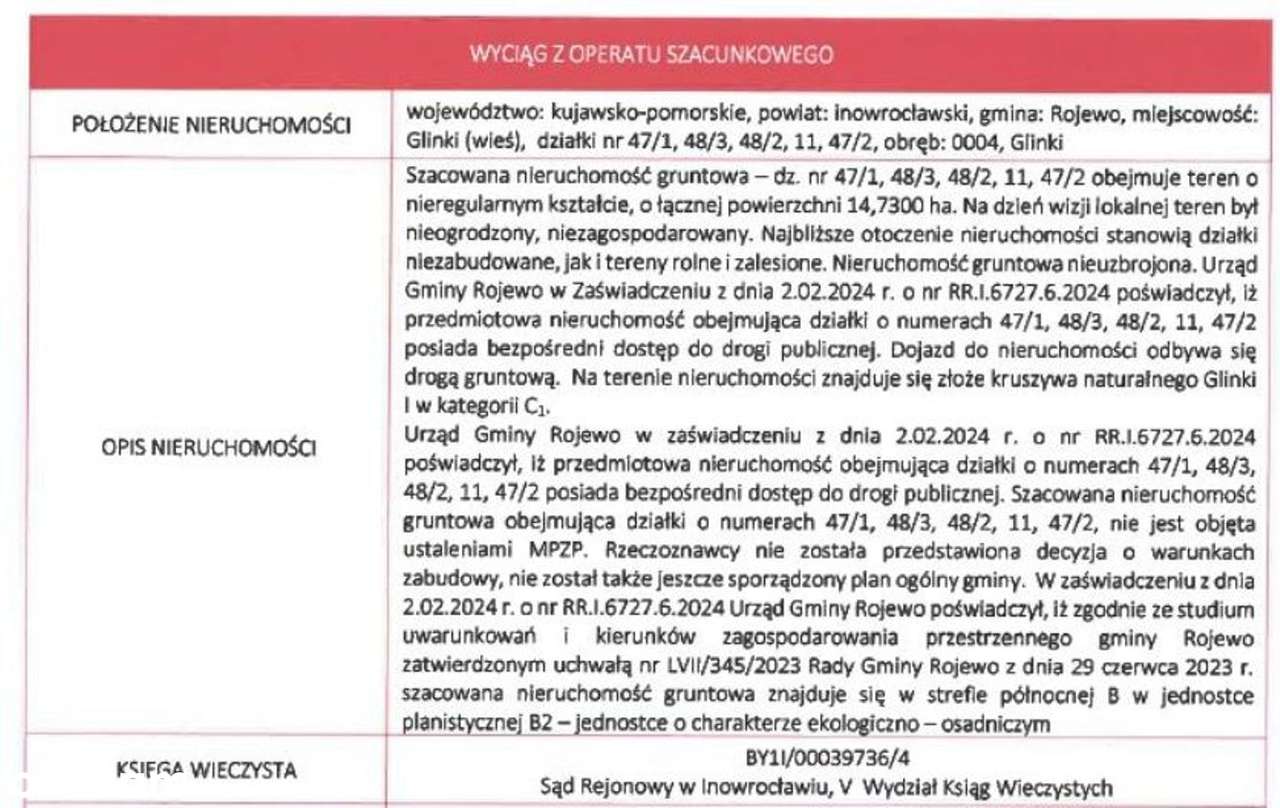 złoże kruszywa naturalnego Glinki I - Pełny obrazek: 2/3