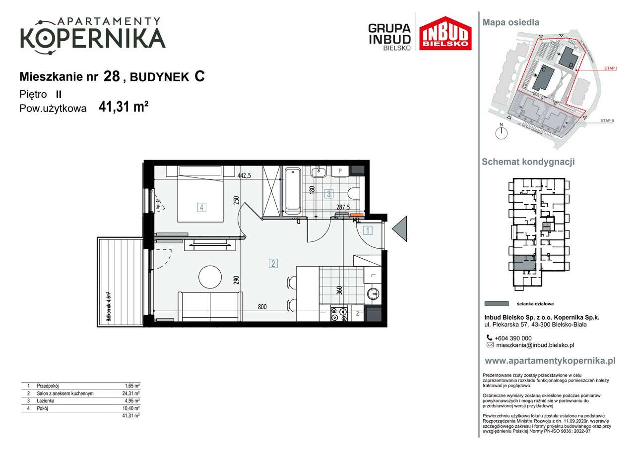 Apartamenty Kopernika | mieszkanie 2-pok. | C_28 - Pełny obrazek: 3/8