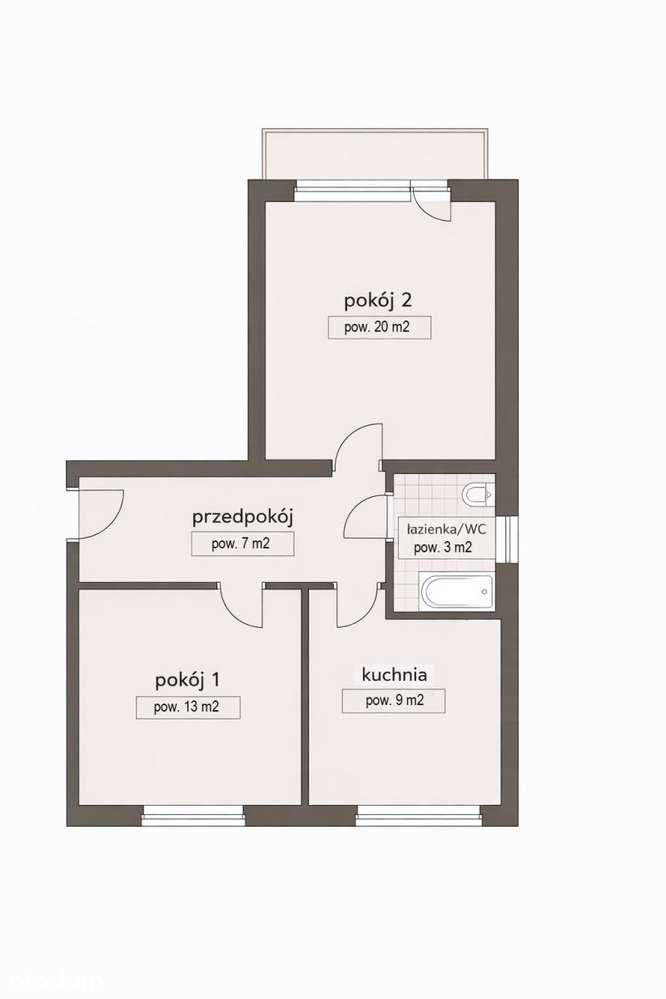 Po remoncie, 2 pokoje z oddzielną kuchnią – ul. Le-12