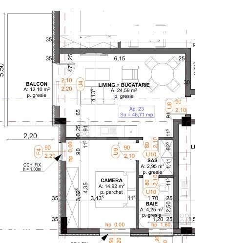Apartamente 2 camere, 47 mp, Iris  TVA inclus! - Imagine principală: 3/6