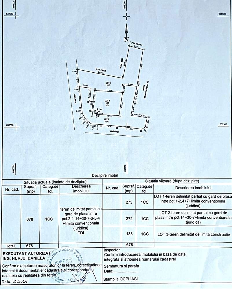 Teren in oras, 678mp, Tatarasi, str. Stejar - Imagine principală: 2/8