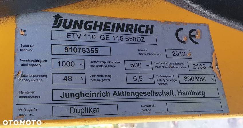 Jungheinrich ETV 110 GE 115 650DZ - 9