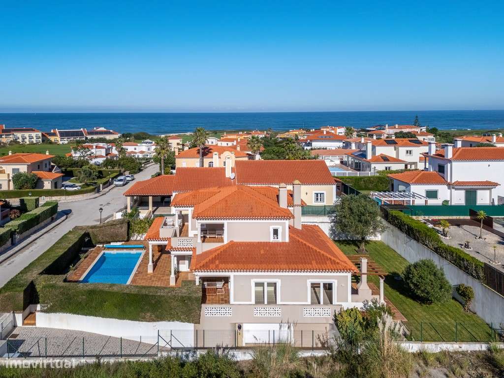 Moradia T3 com piscina, jardim, garagem e vista no Praia d'el Rey B...-49