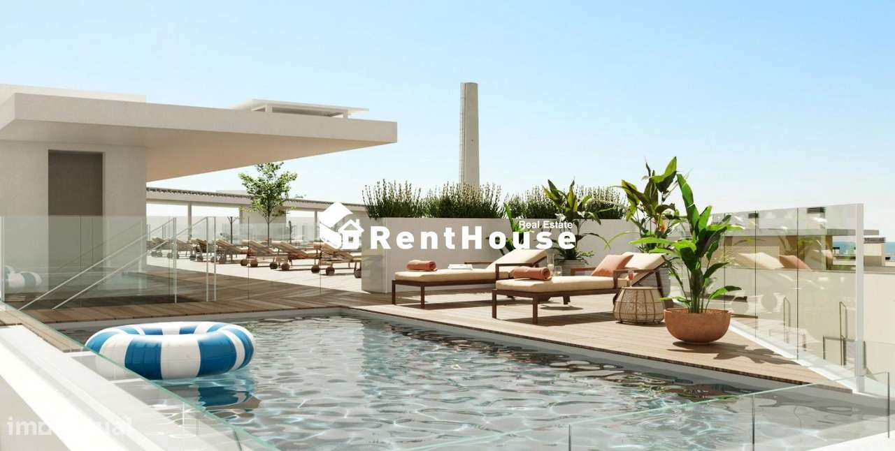 T2 de Luxo NOVO c/Terraço e Piscina - Grande imagem: 2/13