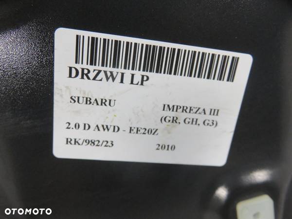 DRZWI LEWE PRZEDNIE SUBARU IMPREZA III GH, G3 32J - 7