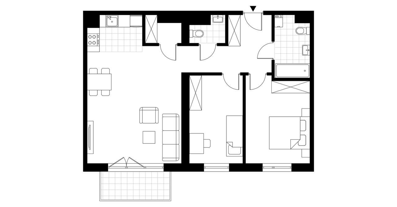 3-pokojowe mieszkanie 70m2 + balkon Bez Prowizji - Pełny obrazek: 3/8