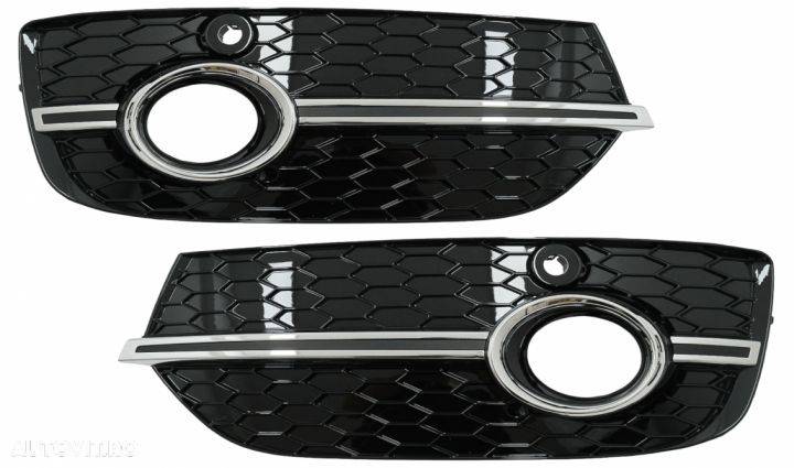 Grile Laterale compatibil cu Audi Q3 8U (2011-2014) RS Design Negru Crom Tuning Audi Q3 8U 2011 201 - 1