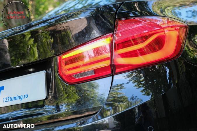 Stopuri LED BMW Seria 3 F30 (2011-2019) Rosu Clar LCI Design cu Semnal Dinamic Sec- livrare gratuita - 19