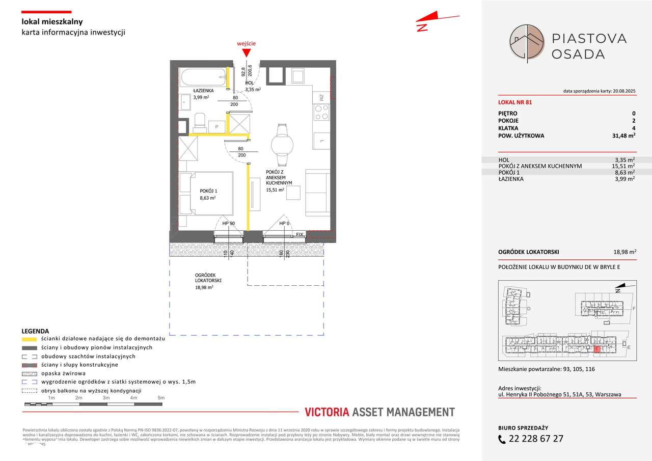 2-pokojowe mieszkanie 31m2 + ogródek Bezpośrednio - Pełny obrazek: 2/9