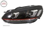 RHD Faruri LED VW Golf 6 VI (2008-2013) Golf 7 U Design Rosu GTI Semnal Dinamic- livrare gratuita - 2