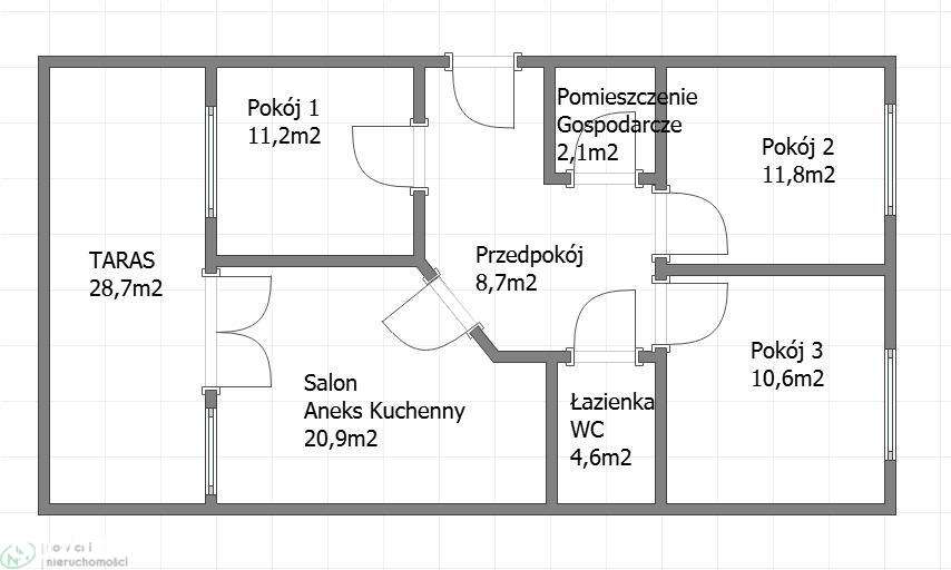 M 4 pok 69,9 m2 1 050 000 PLN Piękna, Krzyki | OAZA-7
