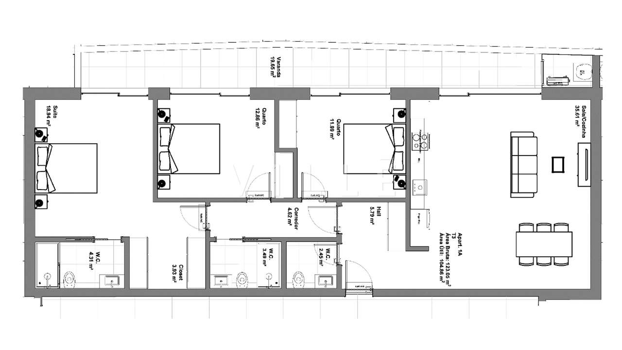 Apartamento T3 Venda em Glória e Vera Cruz,Aveiro - Grande imagem: 2/7