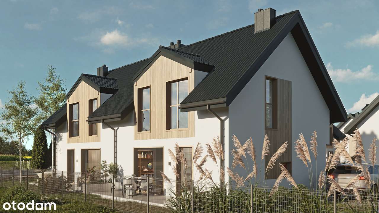 osiedle domów Nowy Gościniec, Nowoczesny bliźniak 97,18 m2.