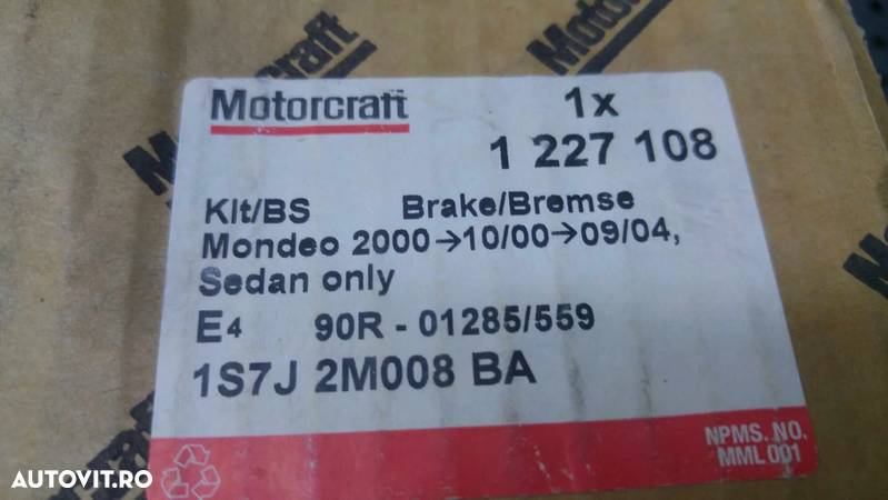 Placute frana spate ford mondeo 1s7j2m008ba - 3