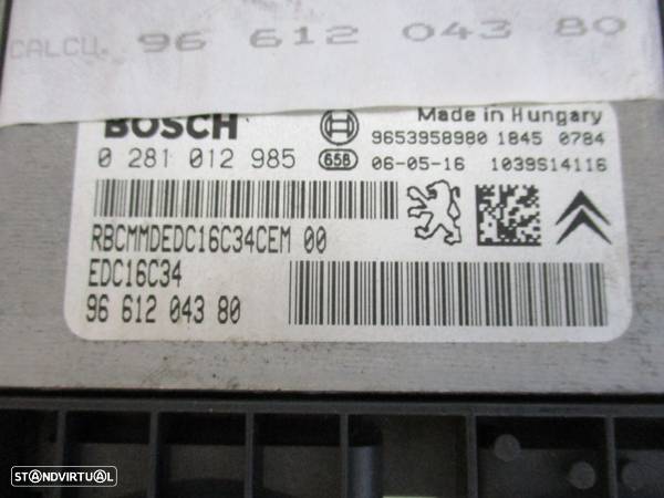 Centralina Motor Citroen C4 1.6 Hdi Bosch - 3