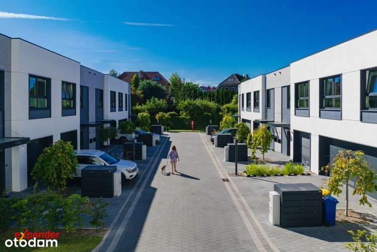 gotowy dom szeregowy 2x garaż, 2x garderoba, ogród