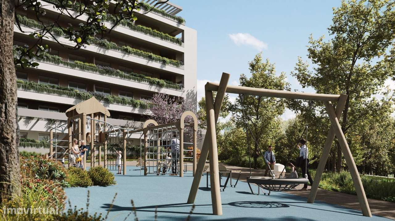 T1 Novo c/ Terraço e Lugar de Garagem no Empreendimento Verde Vale - Grande imagem: 3/23