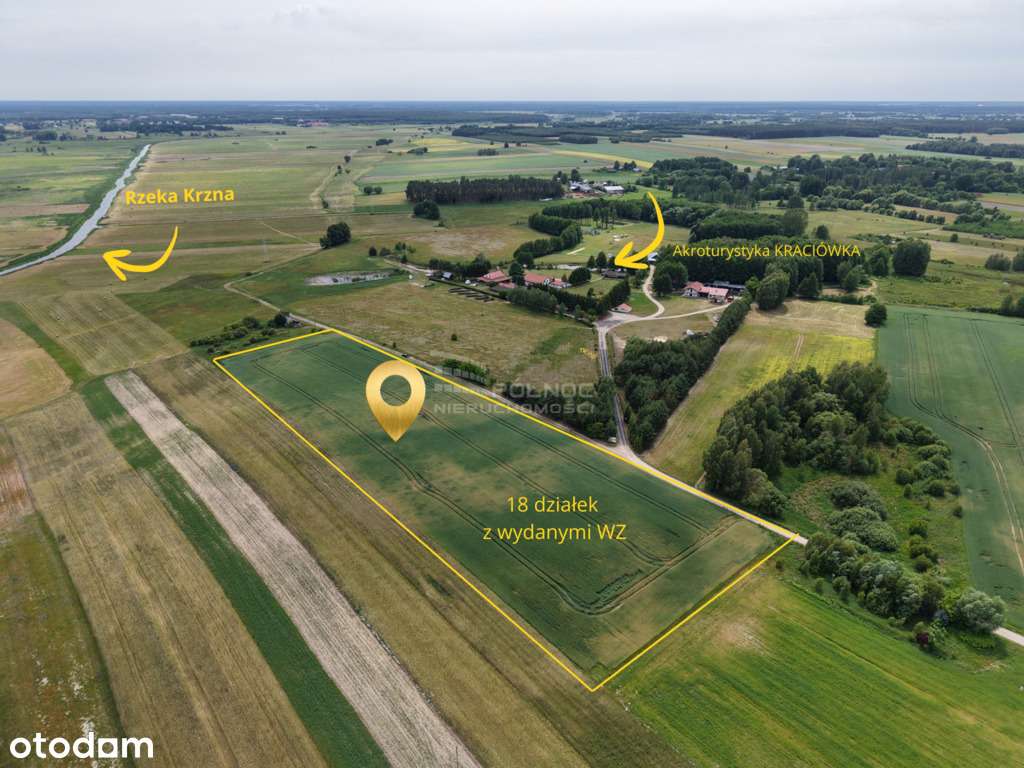 Działki z Warunkami Zabudowy w zakolu Krzny - Pełny obrazek: 2/7