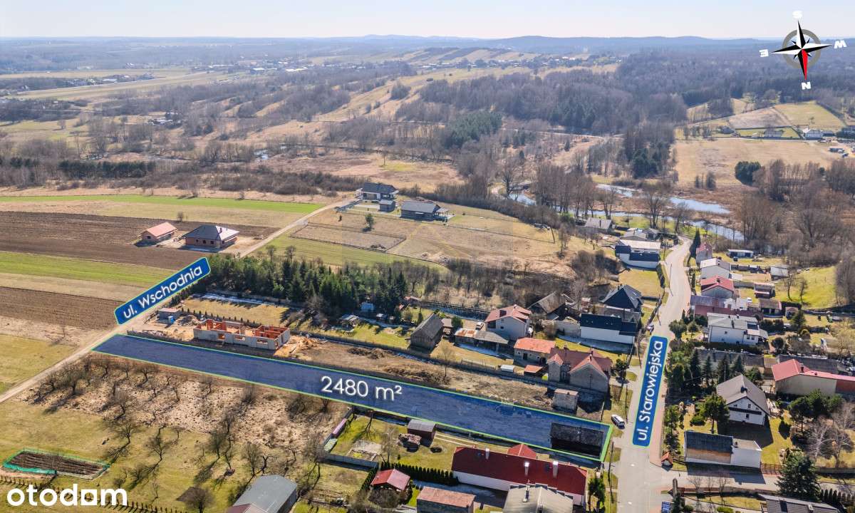 Jaskrów, duża działka z drewnianym domem - Pełny obrazek: 5/9