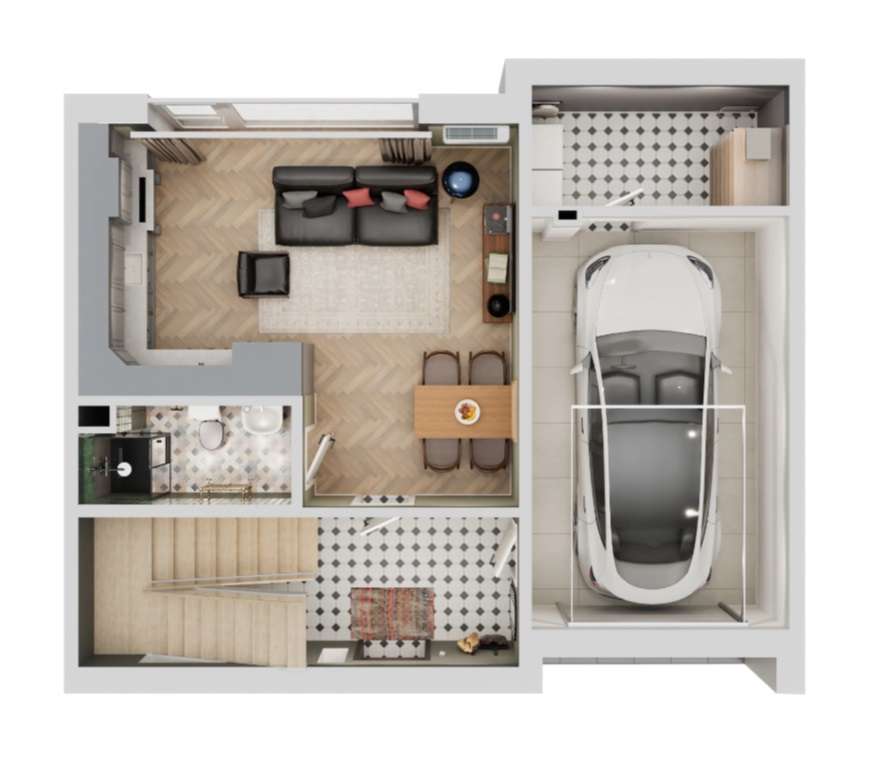 Własny segment z garażem i ogrodem WZGÓRZE KSM - Pełny obrazek: 5/9