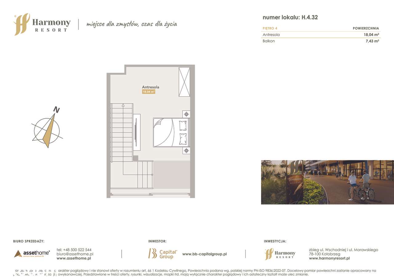 Harmony Resort | apartament 2-pok. | H.4.32 - Pełny obrazek: 2/7